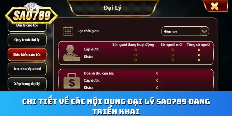 Chi tiết về các nội dung đại lý Sao789 đang triển khai